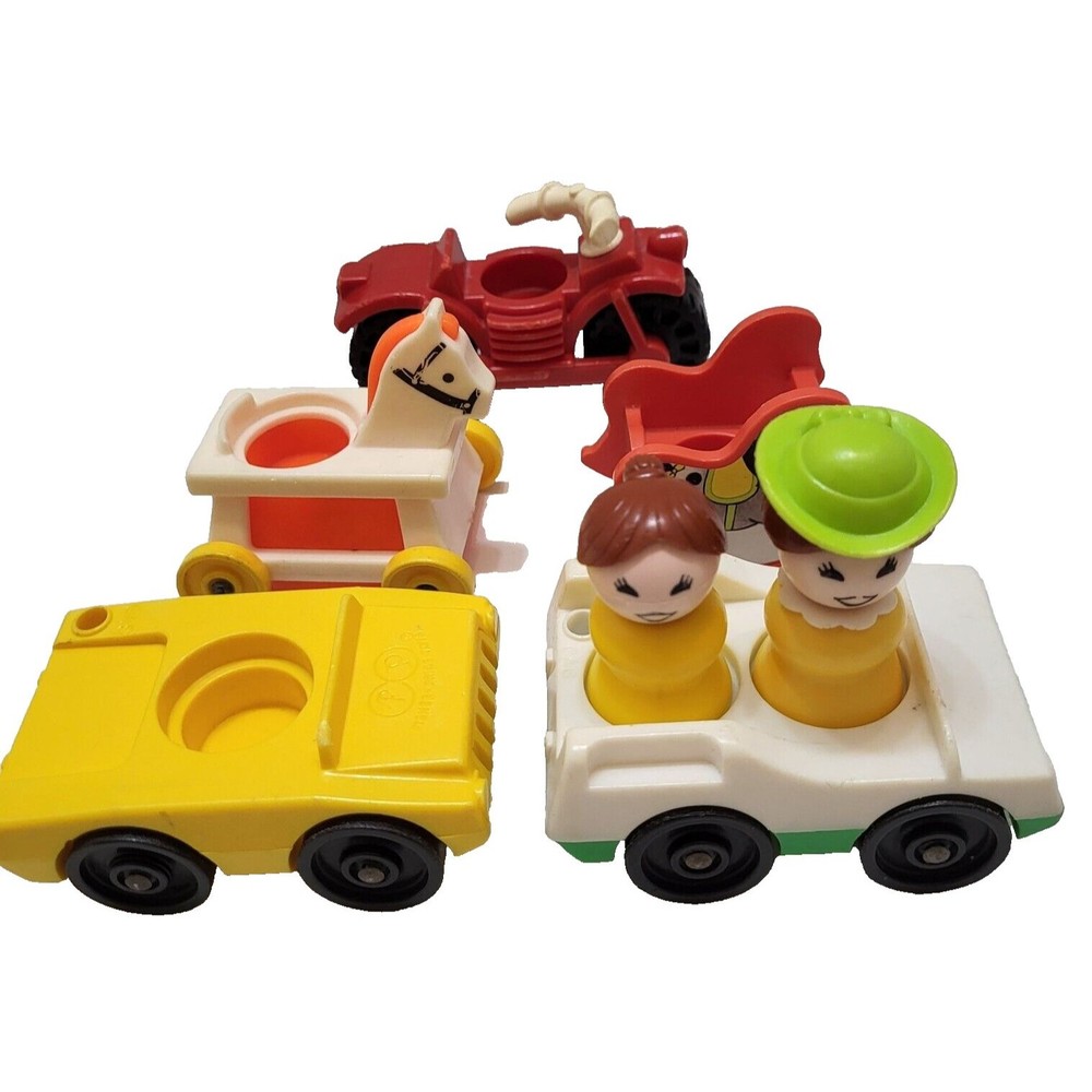 Fisher-Price Little People Lot Of 7 Vehicles Toys People VTG
